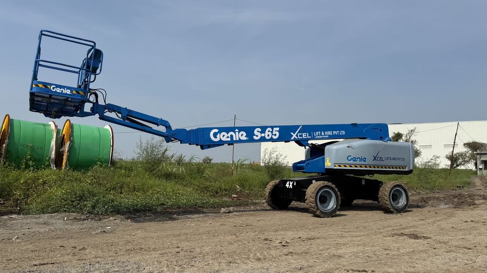 Genie boom lift rental Ankleshwar, real Genie S65 unit from our fleet